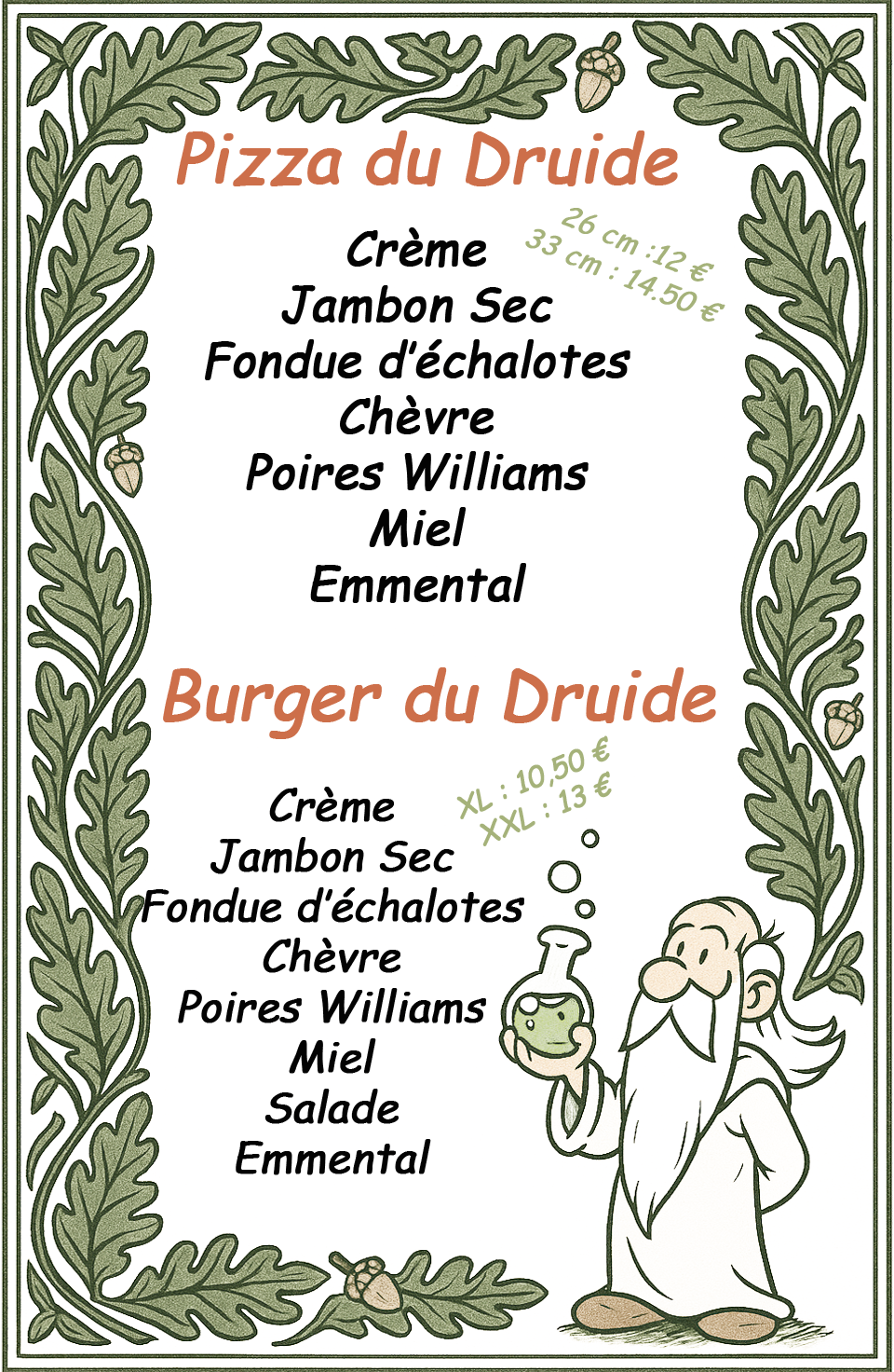 Pizza et Burger du Druide
